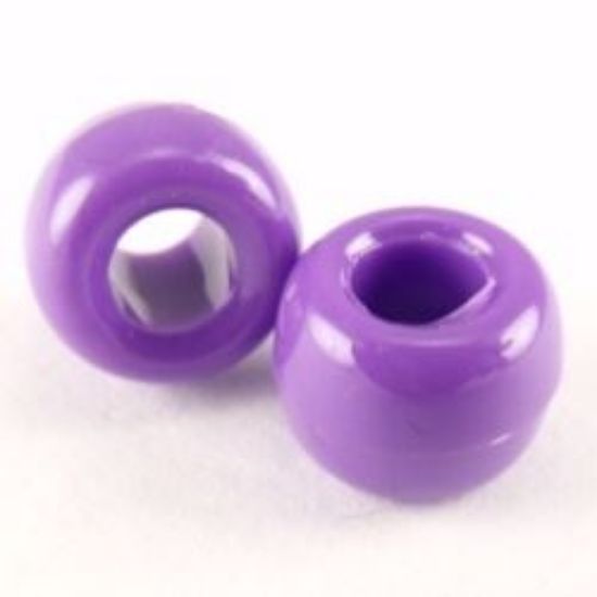 Picture of Plastic Orchid Opaque Crow Beads 9x6mm<br />100 Beads