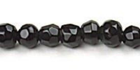 Picture of Black Czech Style Bead 6mm 16" Strand