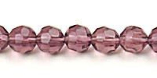 Picture of Light Amethyst Czech Style Bead 6mm 16" Strand