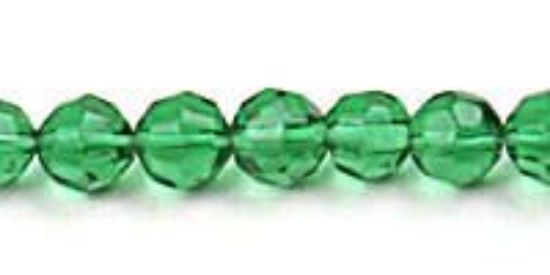 Picture of Dark Green Czech Style Bead 6mm 16" Strand