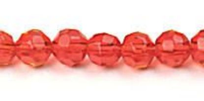 Picture of Ruby Czech Style Bead 6mm 16" Strand
