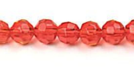 Picture of Ruby Czech Style Bead 6mm 16" Strand