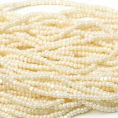 Picture of Size 13 Cut Czech Seed Bead, Ivory (#28), Sold by the Hank