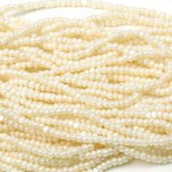 Picture of Size 13 Cut Czech Seed Bead, Ivory (#28), Sold by the Hank