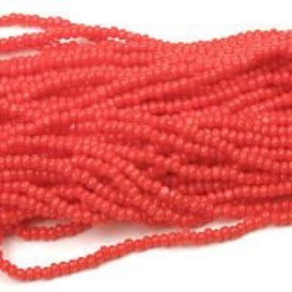 Picture of Size 13 Cut Seed Bead, Coral, Sold by the Hank