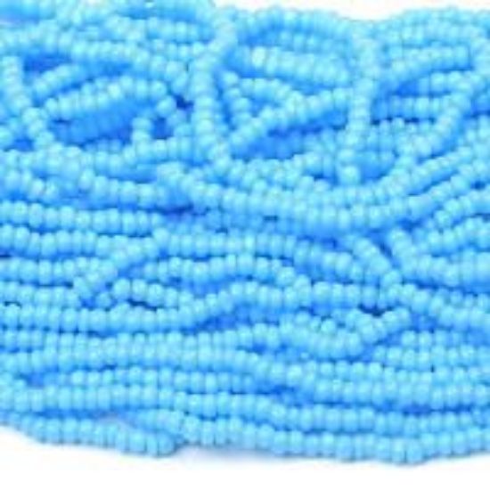 Picture of Size 13 Cut Czech Seed Bead, Blue (#240), Sold by the Hank