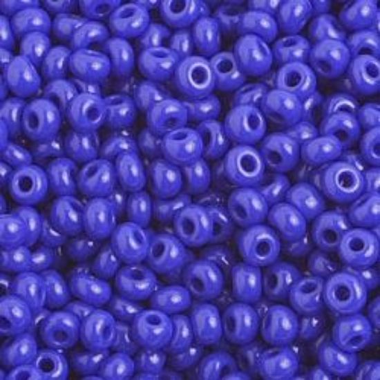 Picture of Size 10 Czech Seed Beads, Opaque Royal Blue, Approximately 25 Grams