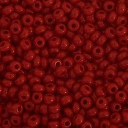 Picture of Size 10 Czech Seed Beads, Opaque Medium Dark Red, Approximately 25 Grams