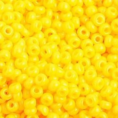 Picture of Size 10 Czech Seed Beads, Opaque Gold Yellow, Approximately 25 Grams