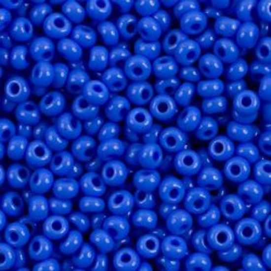 Picture of Size 11 Czech Seed Beads, Opaque Blue, Approximately 25 Grams