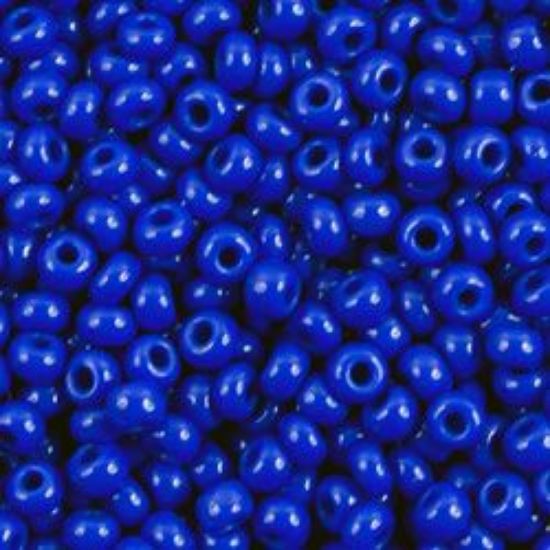 Picture of Size 11 Czech Seed Beads, Opaque Royal Blue, Approximately 25 Grams