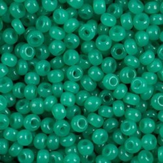 Picture of Size 11 Czech Seed Beads, Opaque Green, Approximately 25 Grams