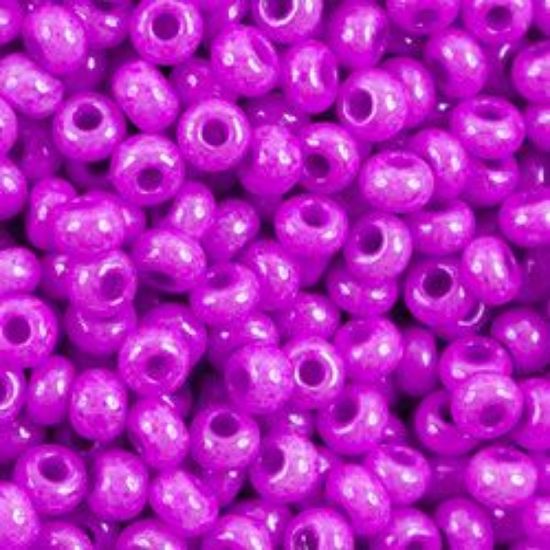 Picture of Size 11 Czech Seed Beads, Opaque Fuchsia Dyed, Approximately 25 Grams
