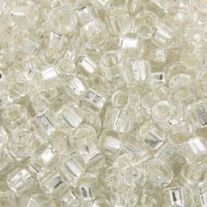Picture of Size 6 Japanese Seed Beads, Silver-Lined Crystal (#1), Approximately 25 Grams