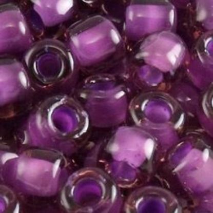 Picture of Light Amethyst Colorlined Purple Seed Bead #399I / Size 6<br />Approximately 25 Grams