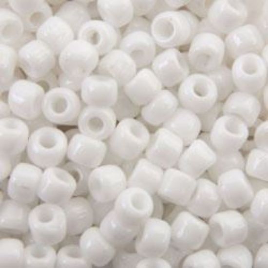 Picture of Opaque White Seed Bead #402 / Size 6<br />Approximately 25 Grams