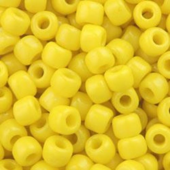 Picture of Opaque Lemon Yellow Seed Bead #404 / Size 6<br />Approximately 25 Grams