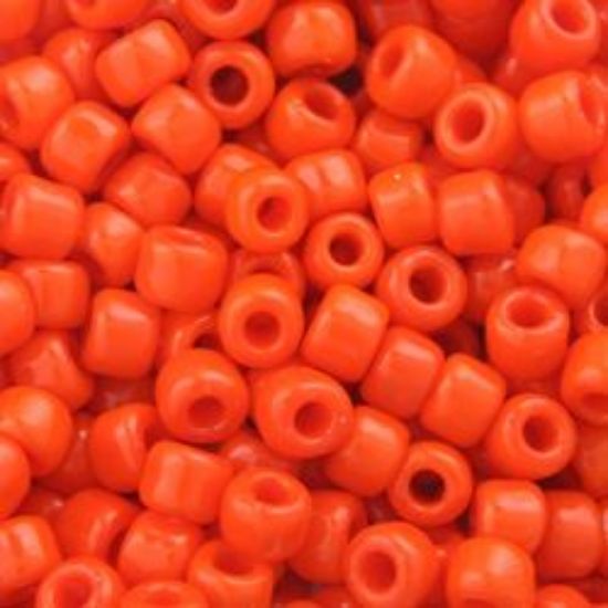 Picture of Opaque Red Orange Seed Bead #406 / Size 6<br />Approximately 25 Grams