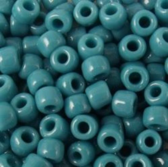 Picture of Opaque Turquoise Seed Bead #412D / Size 6<br />Approximately 25 Grams