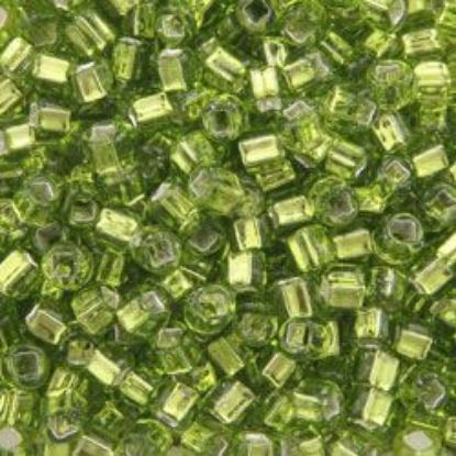 Picture of Size 8 Japanese Seed Beads, Silverlined Chartreuse (#14), Approximately 25 Grams