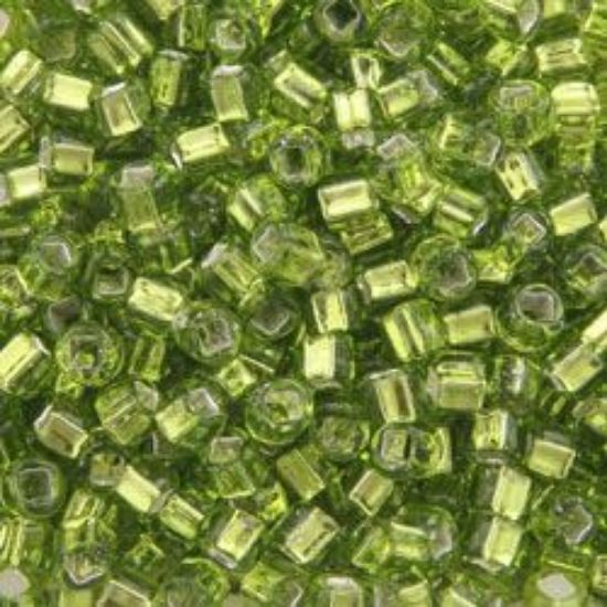 Picture of Size 8 Japanese Seed Beads, Silverlined Chartreuse (#14), Approximately 25 Grams