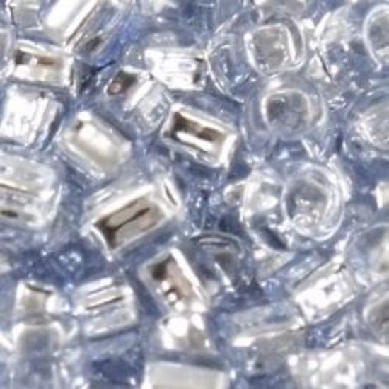 Picture of Size 8 Japanese Seed Beads, Silverlined Ice Blue (#19C), Approximately 25 Grams