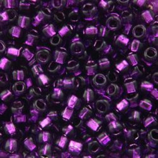 Picture of Size 8 Seed Beads, Silverlined Violet (#27), Approximately 25 Grams