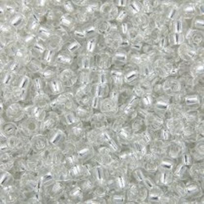 Picture of Size 11 Japanese Seed Bead, Silverlined Crystal (#1), Approximately 25 Grams