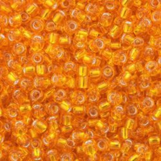 Picture of Size 11 Japanese Seed Beads, Silverlined Light Yellow (#8), Approximately 25 Grams