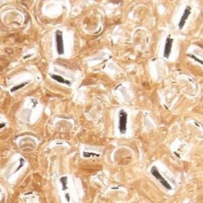 Picture of Size 11 Japanese Seed Beads, Silverlined Champagne (#12A), Approximately 25 Grams
