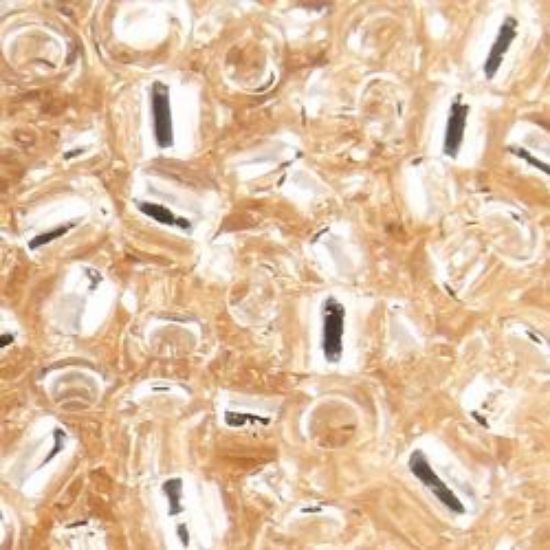 Picture of Size 11 Japanese Seed Beads, Silverlined Champagne (#12A), Approximately 25 Grams