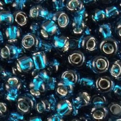 Picture of Size 11 Japanese Seed Beads, Silverlined Dark Teal (#17B), Approximately 25 Grams