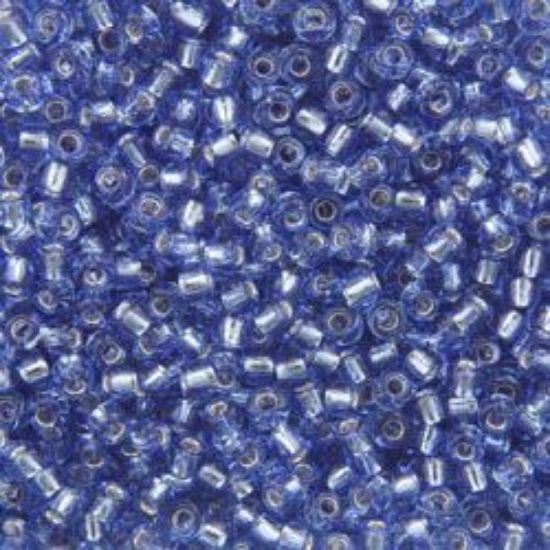 Picture of Size 11 Japanese Seed Beads, Silverlined Montana Blue (#19), Approximately 25 Grams