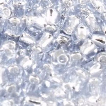 Picture of Size 11 Japanese Seed Beads, Silverlined Ice Blue (#19C), Approximately 25 Grams