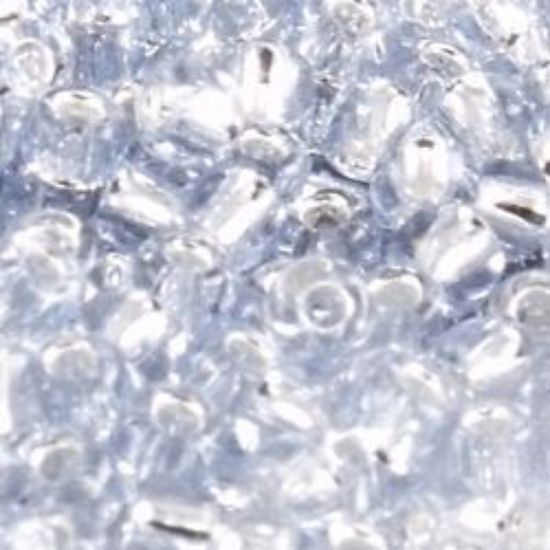 Picture of Size 11 Japanese Seed Beads, Silverlined Ice Blue (#19C), Approximately 25 Grams