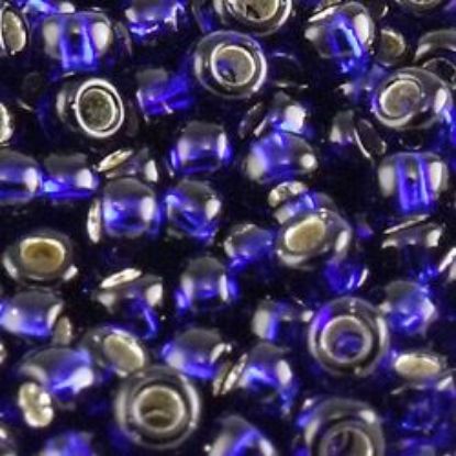 Picture of Size 11 Japanese Seed Beads, Silverlined Dark Blue (#20A), Approximately 25 Grams