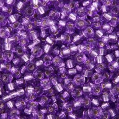 Picture of Size 11 Japanese Seed Beads, Silverlined Light Purple (#25), Approximately 25 Grams