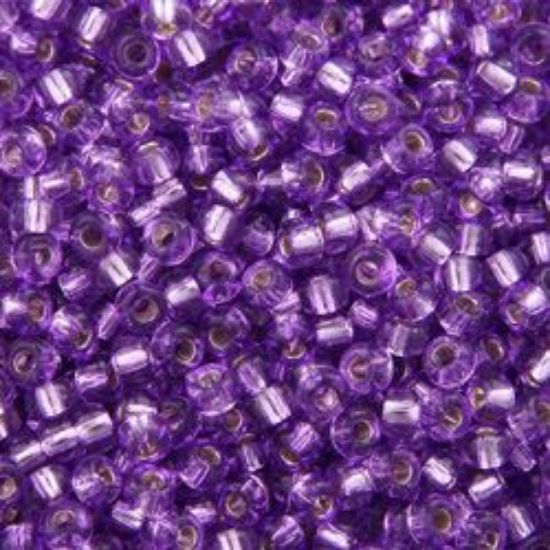 Picture of Size 11 Japanese Seed Beads, Silverlined Light Purple (#25), Approximately 25 Grams