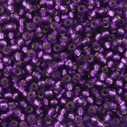 Picture of Size 11 Japanese Seed Beads, Silverlined Purple (#26), Approximately 25 Grams