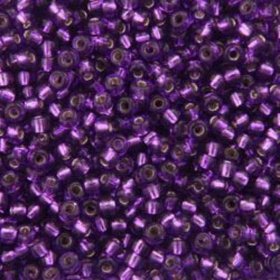 Picture of Size 11 Japanese Seed Beads, Silverlined Purple (#26), Approximately 25 Grams