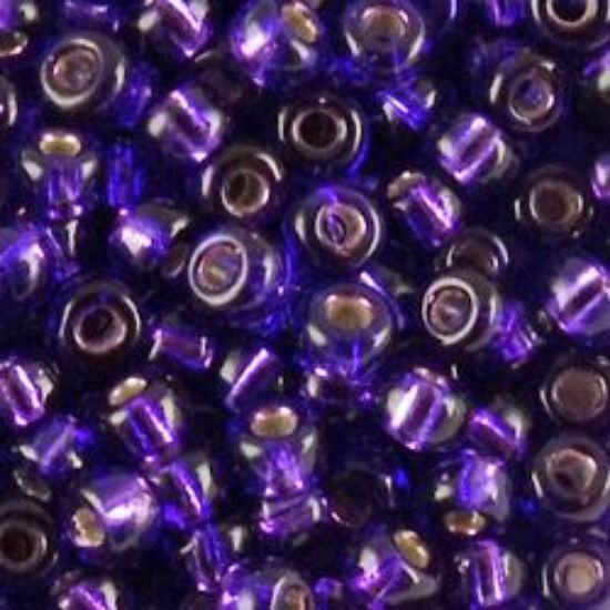 Picture of Size 11 Japanese Seed Beads, Silverlined Purple Sapphire (#30), Approximately 25 Grams