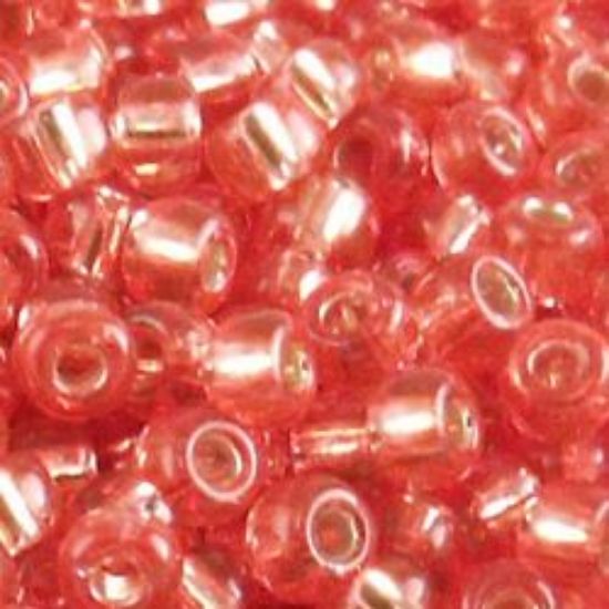 Picture of Size 11 Japanese Seed Beads, Silverlined Salmon Rose (#44), Approximately 25 Grams