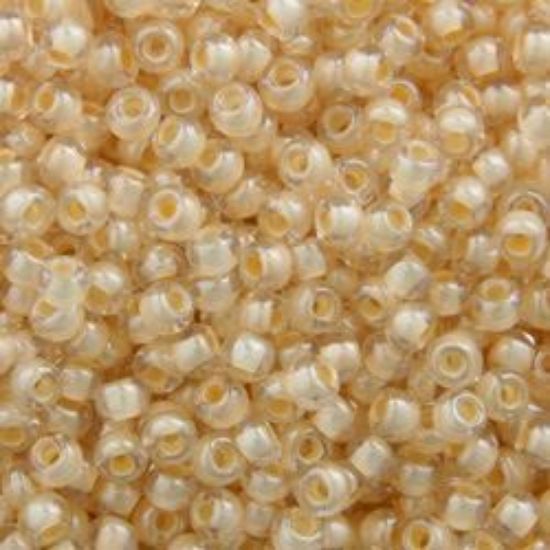 Picture of Size 11 Japanese Seed Beads, Crystal Beige (#201A), Approximately 25 Grams