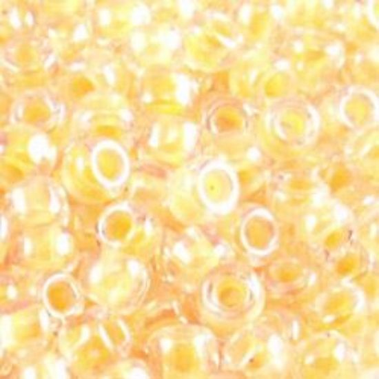 Picture of Size 11 Japanese Seed Beads, Crystal Neon Orange-Pink (#206), Approximately 25 Grams