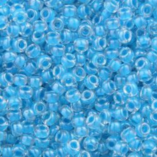 Picture of Crystal Light Blue Seed Beads #218 / Size #11<br />Approximately 25 Grams