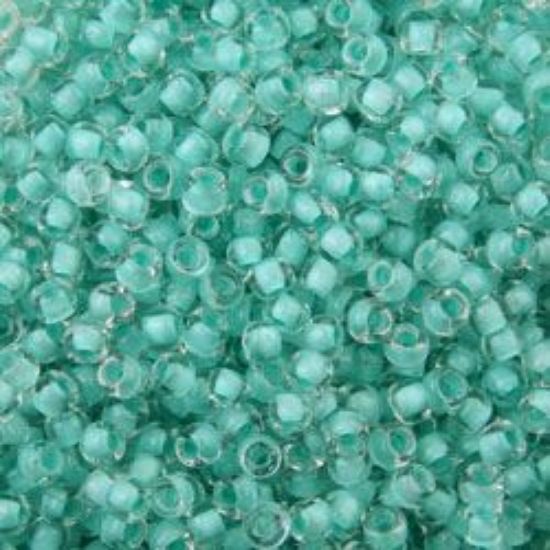 Picture of Crystal Light Turquoise Seed Beads #219A / Size #11<br />Approximately 25 Grams