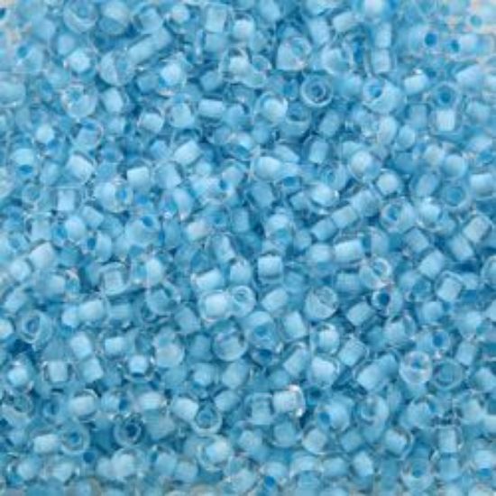 Picture of Colorlined Crystal Powder Blue Seed Beads #221 / Size #11<br />Approximately 25 Grams