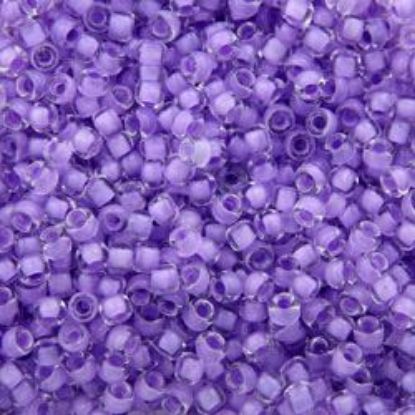 Picture of Colorlined Crystal Purple Seed Beads #222 / Size #11<br />Approximately 25 Grams