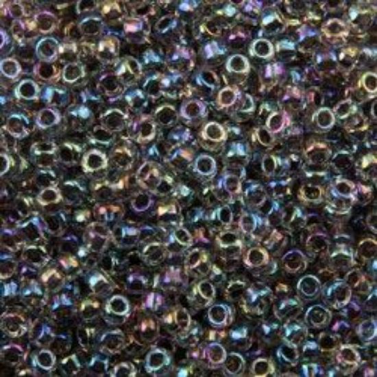 Picture of Size 11 Japanese Seed Beads, Grey Colorline Purple Aurora Borealis ( #283A), Approximately 25 Grams