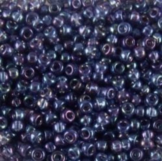Picture of Size 11 Japanese Seed Beads, Aurora Borealis Ocean Blue (#299A), Approximately 25 Grams